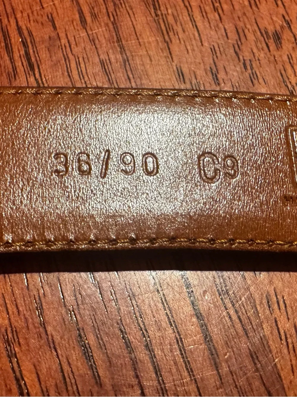 Cole Haan Men’s Black Croc Embossed Leather Belt Size 36 Made in USA